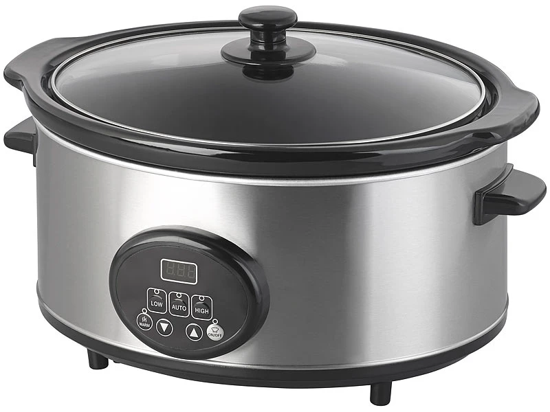 Rosenstein & Söhne Kocher:Schongarer Mit Keramik-Einsatz 4,5 L, 2 Temperaturen, Warmhalte, 280W 9 Rosenstein & Söhne Kocher:Schongarer Mit Keramik-Einsatz 4,5 L, 2 Temperaturen, Warmhalte, 280W – Bild 7