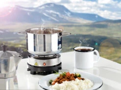 Rosenstein & Söhne Herdplatte:Elektrische Mini-Einzel-Kochplatte & Espresso-Kocher, 500 W, 3 Tassen -Rosenstein & Söhne Shop nx3195 10 1