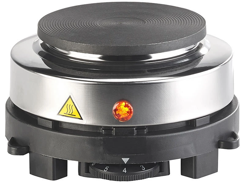 Rosenstein & Söhne Mini Heizplatte:Elektrische Mini-Einzel-Kochplatte & Espresso-Kocher, 500 W, 6 Tassen 5 Rosenstein & Söhne Mini Heizplatte:Elektrische Mini-Einzel-Kochplatte & Espresso-Kocher, 500 W, 6 Tassen – Bild 3