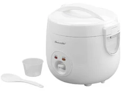 Rosenstein & Söhne Elektro-Reiskocher:Reiskocher Mit Warmhalte-Funktion & Dampfgar-Einsatz, 1,2 Liter, 500 W