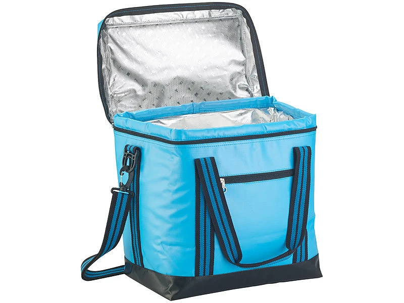 PEARL Flexible Kühltasche:Faltbare Kühltasche Mit Griffen, Wasserdichte Lkw-Plane, 26 L, 2er-Set 9 PEARL Flexible Kühltasche:Faltbare Kühltasche Mit Griffen, Wasserdichte Lkw-Plane, 26 L, 2er-Set – Bild 7