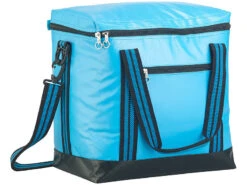 PEARL Gefriertasche:Faltbare Kühltasche Mit Griffen, Wasserdichte Lkw-Plane, 26 L, Blau -Rosenstein & Söhne Shop nx3399 2 1