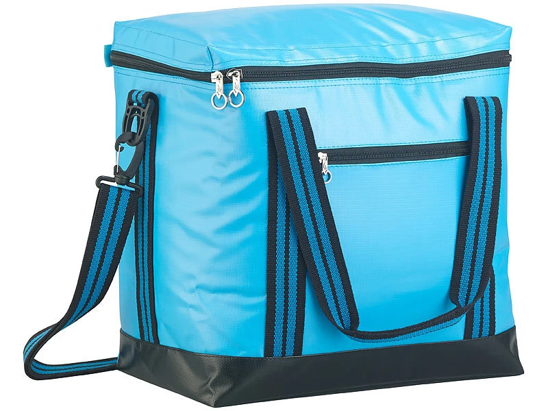 PEARL Flexible Kühltasche:Faltbare Kühltasche Mit Griffen, Wasserdichte Lkw-Plane, 26 L, 2er-Set 10 PEARL Flexible Kühltasche:Faltbare Kühltasche Mit Griffen, Wasserdichte Lkw-Plane, 26 L, 2er-Set – Bild 8