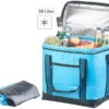 PEARL Gefriertasche:Faltbare Kühltasche Mit Griffen, Wasserdichte Lkw-Plane, 26 L, Blau -Rosenstein & Söhne Shop nx3399 6 1