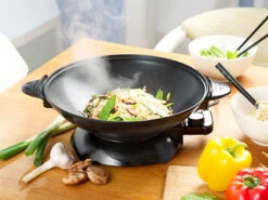 Rosenstein & Söhne Wokpfanne:Elektrischer Wok Mit Thermostat, 1.500 W, 5,1 L (Versandrückläufer) -Rosenstein & Söhne Shop nx3782 2 1