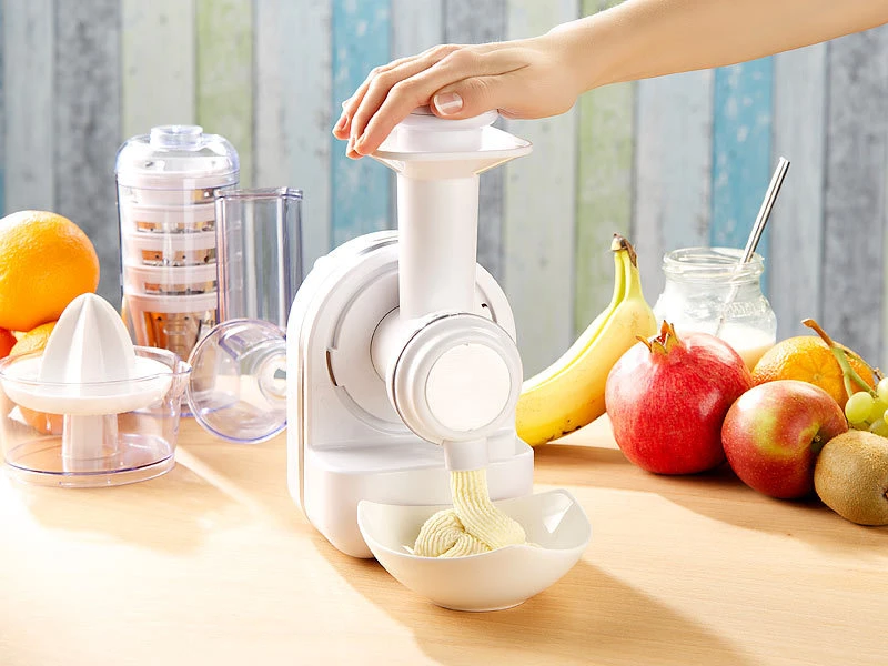 Rosenstein & Söhne Gemüsereibe:3in1 Dessert-Maker, Gemüse-Reibe & Saftpresse, 150 Watt 9 Rosenstein & Söhne Gemüsereibe:3in1 Dessert-Maker, Gemüse-Reibe & Saftpresse, 150 Watt – Bild 7