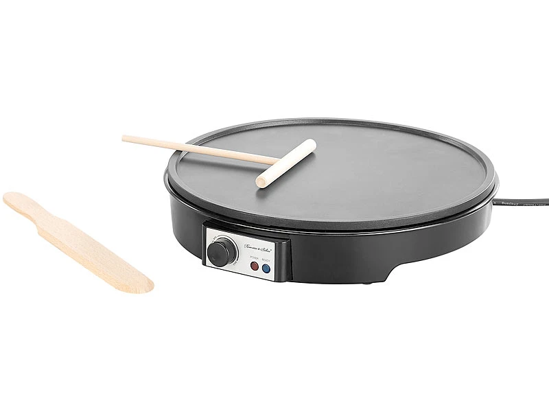 Rosenstein & Söhne Crepes Maschine:Elektrischer XL-Crêpes-Maker Mit Temperaturregler, 1.000 Watt, Ø 28cm 5 Rosenstein & Söhne Crepes Maschine:Elektrischer XL-Crêpes-Maker Mit Temperaturregler, 1.000 Watt, Ø 28cm – Bild 3