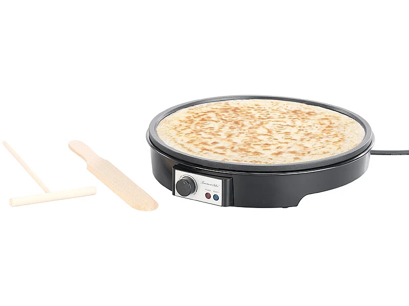 Rosenstein & Söhne Crepes Maschine:Elektrischer XL-Crêpes-Maker Mit Temperaturregler, 1.000 Watt, Ø 28cm 4 Rosenstein & Söhne Crepes Maschine:Elektrischer XL-Crêpes-Maker Mit Temperaturregler, 1.000 Watt, Ø 28cm – Bild 2