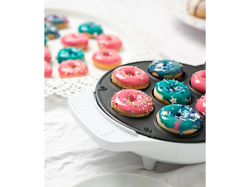 Rosenstein & Söhne Waffeleisen Donut:Mini-Donut-Maker, Antihaftbeschichtet, 1.000 Watt Versandrückläufer 6 Rosenstein & Söhne Waffeleisen Donut:Mini-Donut-Maker, Antihaftbeschichtet, 1.000 Watt Versandrückläufer – Bild 4