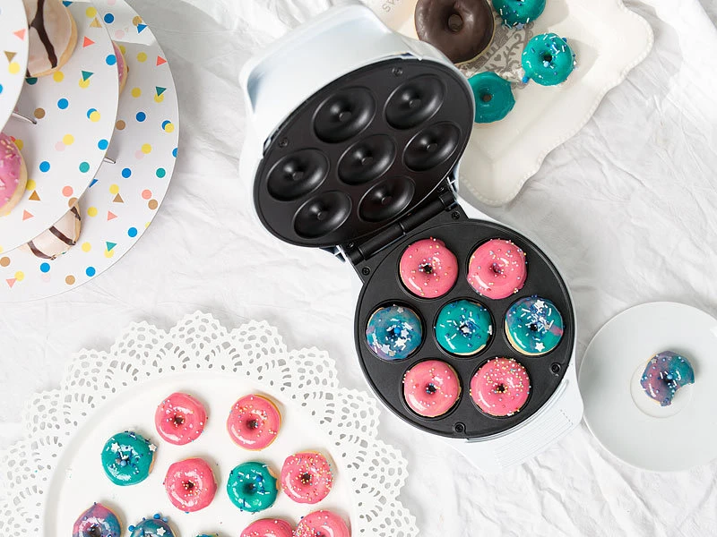 Rosenstein & Söhne Waffeleisen Donut:Mini-Donut-Maker, Antihaftbeschichtet, 1.000 Watt Versandrückläufer 8 Rosenstein & Söhne Waffeleisen Donut:Mini-Donut-Maker, Antihaftbeschichtet, 1.000 Watt Versandrückläufer – Bild 6