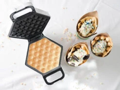 Rosenstein & Söhne Bubble Waffelmaker:Waffeleisen Für Bubble Waffeln Nach Hong-Kong-Art, Anti-Haft, 700 Watt -Rosenstein & Söhne Shop nx4890 3