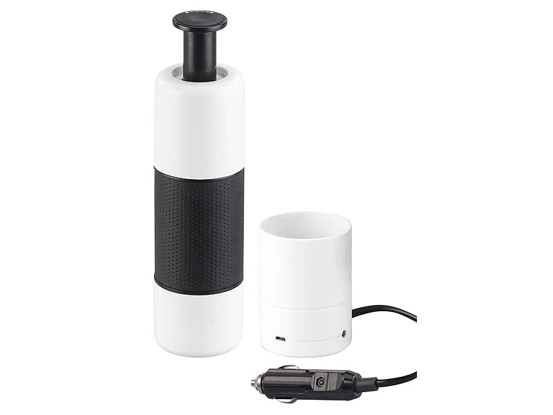 Rosenstein & Söhne 12 Volt Espressomaschine:Manueller Mini-Espresso-Maker Mit 12-Volt-Wassererhitzer, 10 G/100 Ml 4 Rosenstein & Söhne 12 Volt Espressomaschine:Manueller Mini-Espresso-Maker Mit 12-Volt-Wassererhitzer, 10 G/100 Ml – Bild 2