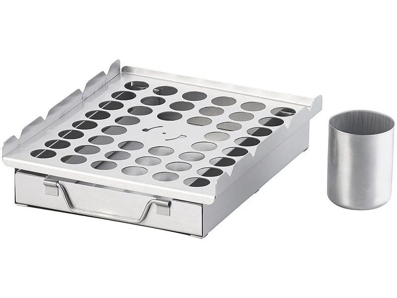 Rosenstein & Söhne Grillaufsatz:5in1-Grill-Aufsatz Aus Edelstahl, 4 Spieße, Für Hähnchen, Gemüse & Co. 8 Rosenstein & Söhne Grillaufsatz:5in1-Grill-Aufsatz Aus Edelstahl, 4 Spieße, Für Hähnchen, Gemüse & Co. – Bild 6