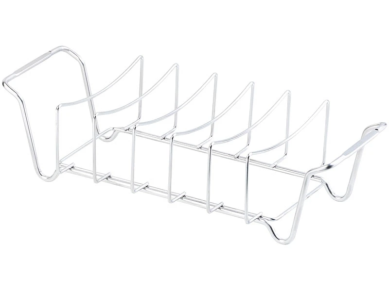Rosenstein & Söhne Rippchenhalter:2in1-Sparerib-Halter Und Bratenkorb Für Grill Und Ofen, Edelstahl 5 Rosenstein & Söhne Rippchenhalter:2in1-Sparerib-Halter Und Bratenkorb Für Grill Und Ofen, Edelstahl – Bild 3