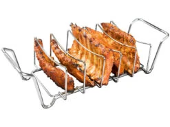 Rosenstein & Söhne Grillhalter:2er-Set 2in1-Sparerib-Halter & Bratenkorb Für Grill & Ofen, Edelstahl -Rosenstein & Söhne Shop nx6050 6 1
