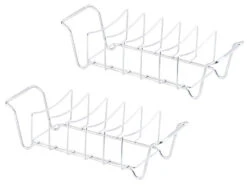 Rosenstein & Söhne Grillhalter:2er-Set 2in1-Sparerib-Halter & Bratenkorb Für Grill & Ofen, Edelstahl -Rosenstein & Söhne Shop nx6051 0