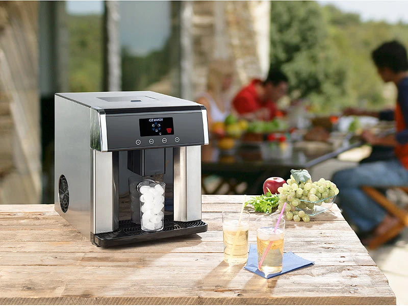 Rosenstein & Söhne Eiswürfel Maschinen:Eiswürfelmaschine & Wasserspender V2 Mit XL-Display, Edelstahl-Gehäuse 7 Rosenstein & Söhne Eiswürfel Maschinen:Eiswürfelmaschine & Wasserspender V2 Mit XL-Display, Edelstahl-Gehäuse – Bild 5