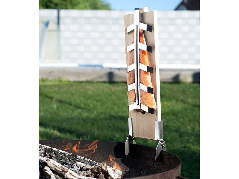 Rosenstein & Söhne Flammlachs Halterung:Flammlachs-Bretter, Zedernholz, Versandrückläufer 5 Rosenstein & Söhne Flammlachs Halterung:Flammlachs-Bretter, Zedernholz, Versandrückläufer – Bild 4