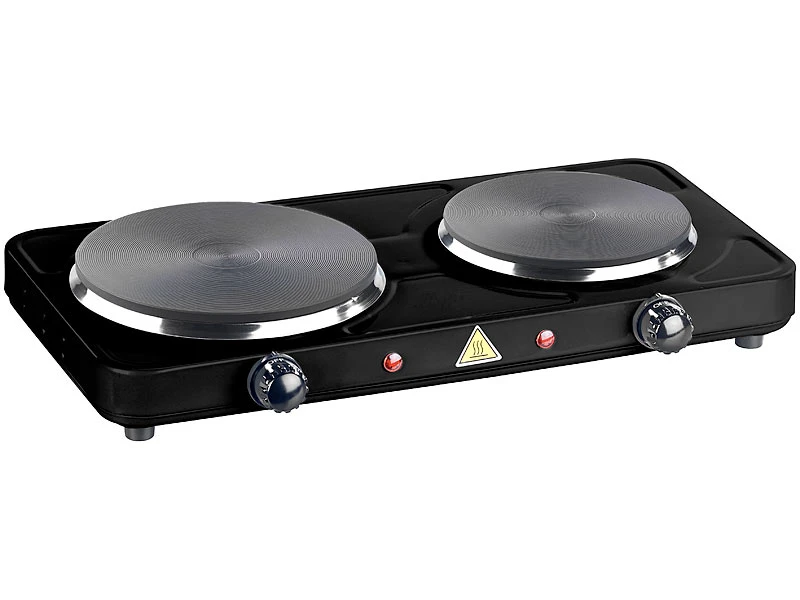 Rosenstein & Söhne 2 Platten Herd:Kompakte Elektrische Doppel-Kochplatte, Ø 15,5 Und 18,5 Cm, 2.500 Watt 4 Rosenstein & Söhne 2 Platten Herd:Kompakte Elektrische Doppel-Kochplatte, Ø 15,5 Und 18,5 Cm, 2.500 Watt – Bild 2