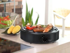 Rosenstein & Söhne Infrarot Kocher:2in1-Glaskeramik-Kochplatte & Rauchfreier Infrarot-Tischgrill, 2.000 W -Rosenstein & Söhne Shop nx6464 5