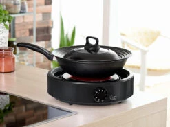 Rosenstein & Söhne Infrarot Kocher:2in1-Glaskeramik-Kochplatte & Rauchfreier Infrarot-Tischgrill, 2.000 W -Rosenstein & Söhne Shop nx6464 6