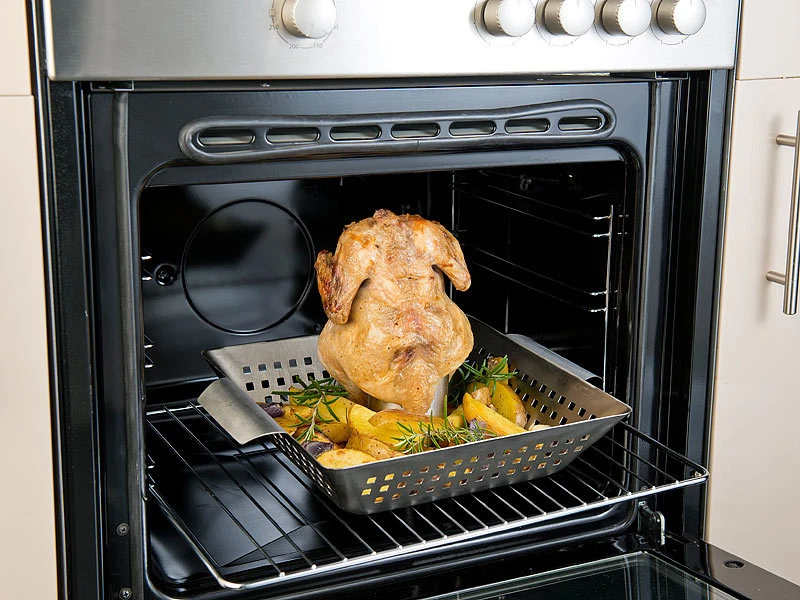 Rosenstein & Söhne Hähnchengriller:BBQ-Hähnchen-Griller Mit Aroma-Behälter Für Ganze Hähnchen 7 Rosenstein & Söhne Hähnchengriller:BBQ-Hähnchen-Griller Mit Aroma-Behälter Für Ganze Hähnchen – Bild 5