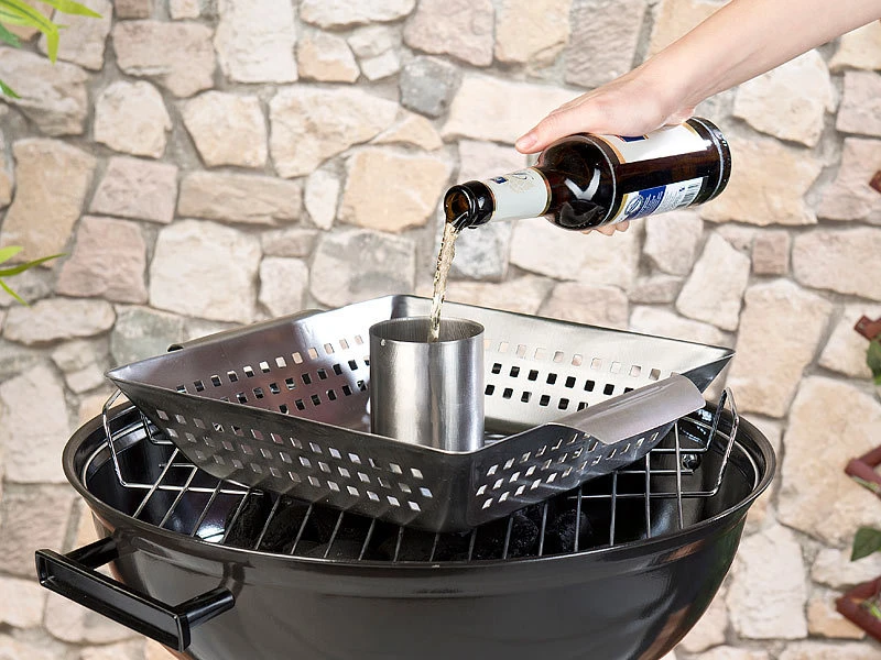 Rosenstein & Söhne Hähnchengriller:BBQ-Hähnchen-Griller Mit Aroma-Behälter Für Ganze Hähnchen 8 Rosenstein & Söhne Hähnchengriller:BBQ-Hähnchen-Griller Mit Aroma-Behälter Für Ganze Hähnchen – Bild 6