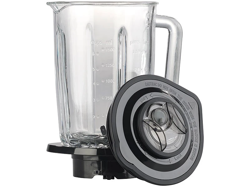 Rosenstein & Söhne Vakuum Mixer:Standmixer Mit Vakuumier-Funktion & LED-Touch-Display, 1,5 L, 1.300 W 11 Rosenstein & Söhne Vakuum Mixer:Standmixer Mit Vakuumier-Funktion & LED-Touch-Display, 1,5 L, 1.300 W – Bild 9