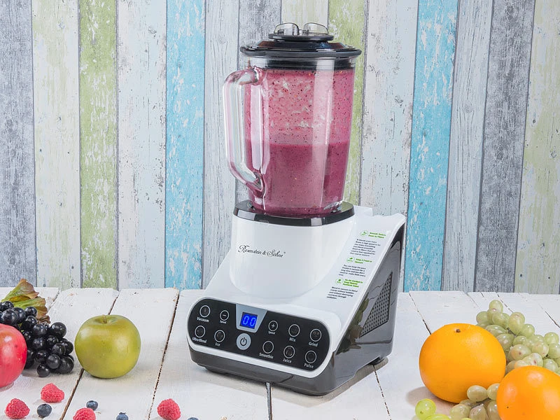 Rosenstein & Söhne Vakuum Mixer:Standmixer Mit Vakuumier-Funktion & LED-Touch-Display, 1,5 L, 1.300 W 15 Rosenstein & Söhne Vakuum Mixer:Standmixer Mit Vakuumier-Funktion & LED-Touch-Display, 1,5 L, 1.300 W – Bild 13