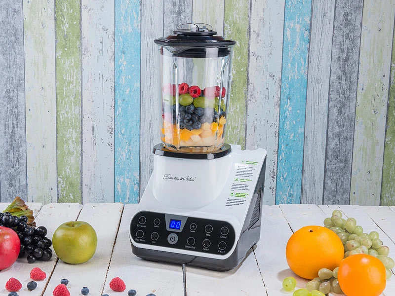 Rosenstein & Söhne Vakuum Mixer:Standmixer Mit Vakuumier-Funktion & LED-Touch-Display, 1,5 L, 1.300 W 16 Rosenstein & Söhne Vakuum Mixer:Standmixer Mit Vakuumier-Funktion & LED-Touch-Display, 1,5 L, 1.300 W – Bild 14