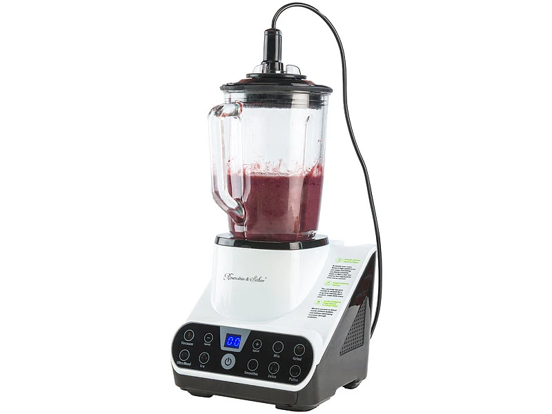 Rosenstein & Söhne Vakuum Mixer:Standmixer Mit Vakuumier-Funktion & LED-Touch-Display, 1,5 L, 1.300 W 12 Rosenstein & Söhne Vakuum Mixer:Standmixer Mit Vakuumier-Funktion & LED-Touch-Display, 1,5 L, 1.300 W – Bild 10