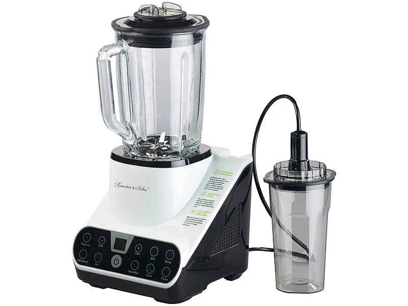 Rosenstein & Söhne Vakuum Mixer:Standmixer Mit Vakuumier-Funktion & LED-Touch-Display, 1,5 L, 1.300 W 5 Rosenstein & Söhne Vakuum Mixer:Standmixer Mit Vakuumier-Funktion & LED-Touch-Display, 1,5 L, 1.300 W – Bild 3