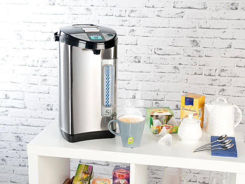 Rosenstein & Söhne Wasserkocher:Heißwasserspender, 5-Liter-Wassertank, 5 Temperaturstufen, 1.200 Watt 8 Rosenstein & Söhne Wasserkocher:Heißwasserspender, 5-Liter-Wassertank, 5 Temperaturstufen, 1.200 Watt – Bild 6