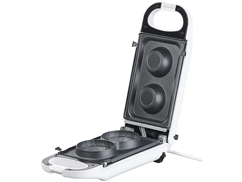 Rosenstein & Söhne Waffeleisen:6in1-Snack-Maker, Auswechselbare Formen, Antihaftbeschichtet, 700 Watt 4 Rosenstein & Söhne Waffeleisen:6in1-Snack-Maker, Auswechselbare Formen, Antihaftbeschichtet, 700 Watt – Bild 2