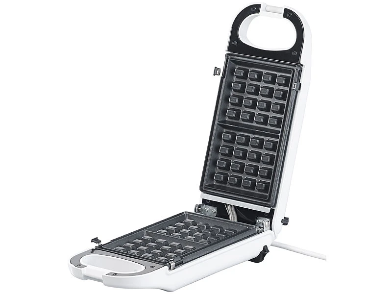 Rosenstein & Söhne Doppel-Waffeleisen:6in1-Snack-Maker, Auswechselbare Formen, Versandrückläufer 6 Rosenstein & Söhne Doppel-Waffeleisen:6in1-Snack-Maker, Auswechselbare Formen, Versandrückläufer – Bild 4