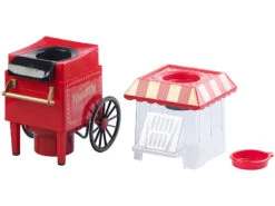 Rosenstein & Söhne Popkornmaker:Retro-Heißluft-Popcorn-Maschine, Miniatur-Rollwagen-Optik, 1.200 Watt -Rosenstein & Söhne Shop nx6933 3 1