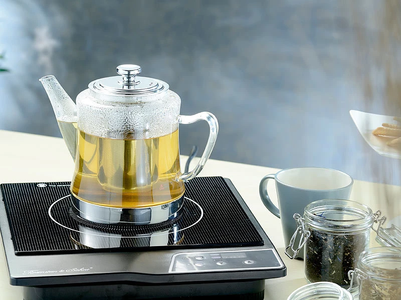 Rosenstein & Söhne Teekanne Induktion:2in1-Glas-Teebereiter & Teekanne Für Alle Herde (Versandrückläufer) 13 Rosenstein & Söhne Teekanne Induktion:2in1-Glas-Teebereiter & Teekanne Für Alle Herde (Versandrückläufer) – Bild 11