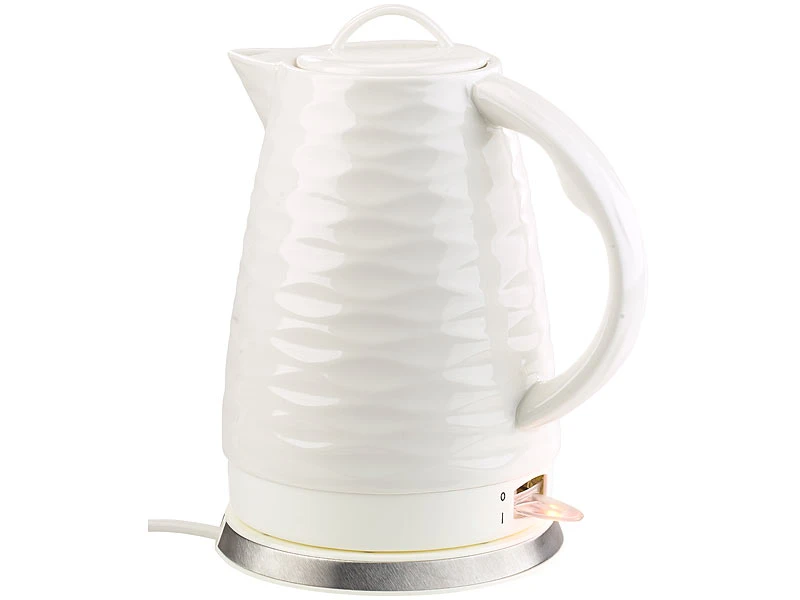 Rosenstein & Söhne Wasserkocher Porzellan:Porzell-Wasserkocher WSK-270.rtr, 1,7 L, 1500W Mit Kaffee-/Tee-Service 6 Rosenstein & Söhne Wasserkocher Porzellan:Porzell-Wasserkocher WSK-270.rtr, 1,7 L, 1500W Mit Kaffee-/Tee-Service – Bild 5