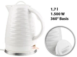 Rosenstein & Söhne Kocher Aus Porzellan:Porzellan-Wasserkocher WSK-270.rtr, 1,7 Liter (Versandrückläufer) -Rosenstein & Söhne Shop nx7475 4