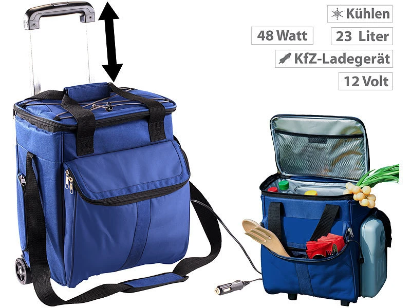 Xcase Kühltasche Trolley:Thermoelektrischer Kühltrolley Mit Teleskop-Griff (Versandrückläufer) 4 Xcase Kühltasche Trolley:Thermoelektrischer Kühltrolley Mit Teleskop-Griff (Versandrückläufer) – Bild 2