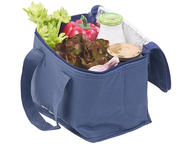 PEARL Kleine Kühltasche:Isolierte Mini-Kühltasche Mit 2 Tragegurten, 6 Liter 6 PEARL Kleine Kühltasche:Isolierte Mini-Kühltasche Mit 2 Tragegurten, 6 Liter – Bild 4