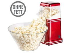 Rosenstein & Söhne Popkornmaschine:XL-Heißluft-Popcorn-Maschine Für Bis Zu 100 G Mais, 1.200 Watt
