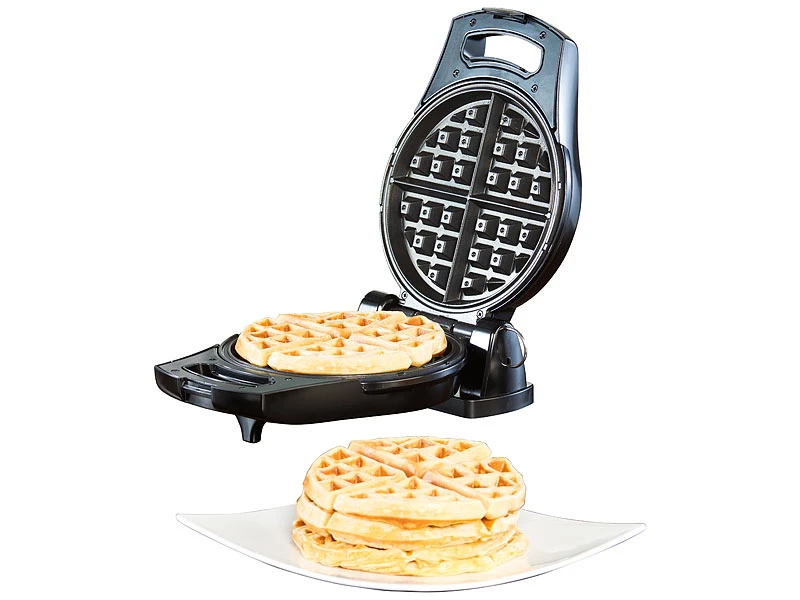 Rosenstein & Söhne Waffelautomat:Wendbares Waffeleisen Mit Stufenloser Temperatur-Regelung, 875 Watt 3 Rosenstein & Söhne Waffelautomat:Wendbares Waffeleisen Mit Stufenloser Temperatur-Regelung, 875 Watt