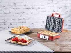 Rosenstein & Söhne Waffel Maschine:Waffeleisen Für Belgische Waffeln Mit Stufenloser Temperatur-Regelung -Rosenstein & Söhne Shop nx7718 8
