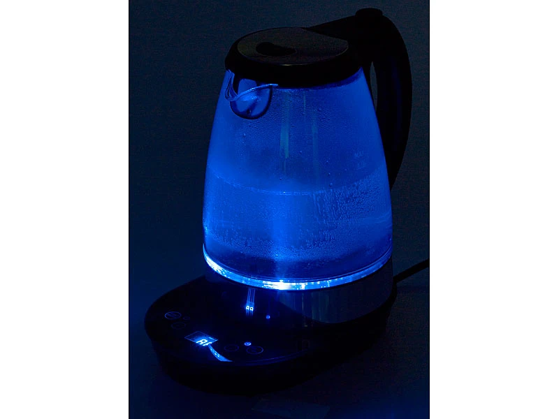Rosenstein & Söhne Glaswasserkocher:Digitaler Glas-Wasserkocher, Temperaturwahl, Display, 2.200 W, 1,7 L 10 Rosenstein & Söhne Glaswasserkocher:Digitaler Glas-Wasserkocher, Temperaturwahl, Display, 2.200 W, 1,7 L – Bild 8