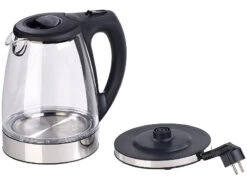 Rosenstein & Söhne Kettle:Glas-Wasserkocher Mit Blauer LED-Beleuchtung, 2.200 Watt, 1,7 Liter 10 Rosenstein & Söhne Kettle:Glas-Wasserkocher Mit Blauer LED-Beleuchtung, 2.200 Watt, 1,7 Liter -Rosenstein & Söhne Shop nx7721 9