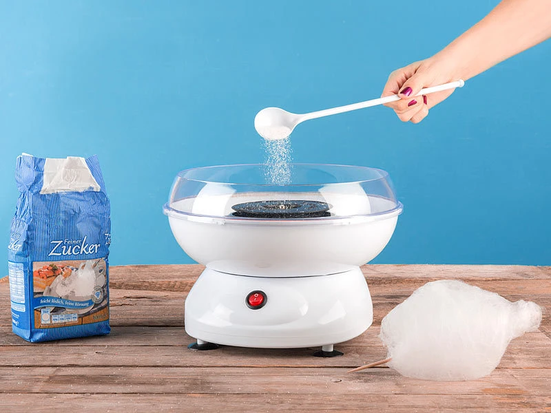 Rosenstein & Söhne Zuckerwattemaschine:Zuckerwatte-Maschine Mit Spülmaschinenfesten Aufsätzen, 500 Watt 4 Rosenstein & Söhne Zuckerwattemaschine:Zuckerwatte-Maschine Mit Spülmaschinenfesten Aufsätzen, 500 Watt – Bild 2