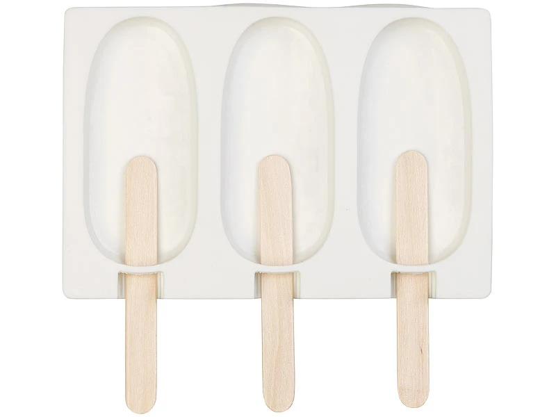 Rosenstein & Söhne Eis-Maker:3 Silikon-Formen Für 9 Eis Am Stiel, Je 80 Ml, Mit 72 Holzstielen 10 Rosenstein & Söhne Eis-Maker:3 Silikon-Formen Für 9 Eis Am Stiel, Je 80 Ml, Mit 72 Holzstielen – Bild 8