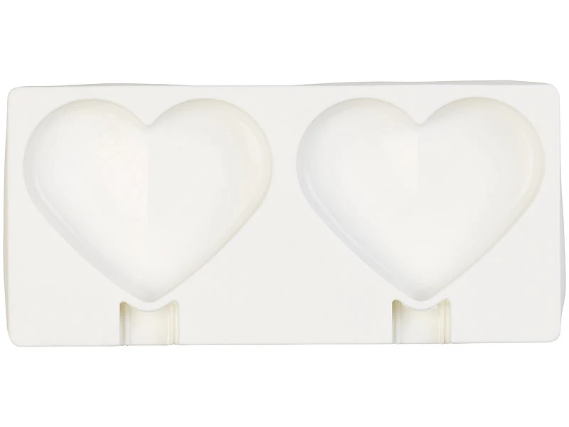 Rosenstein & Söhne Stieleisformen Silikon:Silikon-Form Für 2 Herz-Eis Am Stiel, Je 80 Ml, Mit 24 Holzstielen 8 Rosenstein & Söhne Stieleisformen Silikon:Silikon-Form Für 2 Herz-Eis Am Stiel, Je 80 Ml, Mit 24 Holzstielen – Bild 6