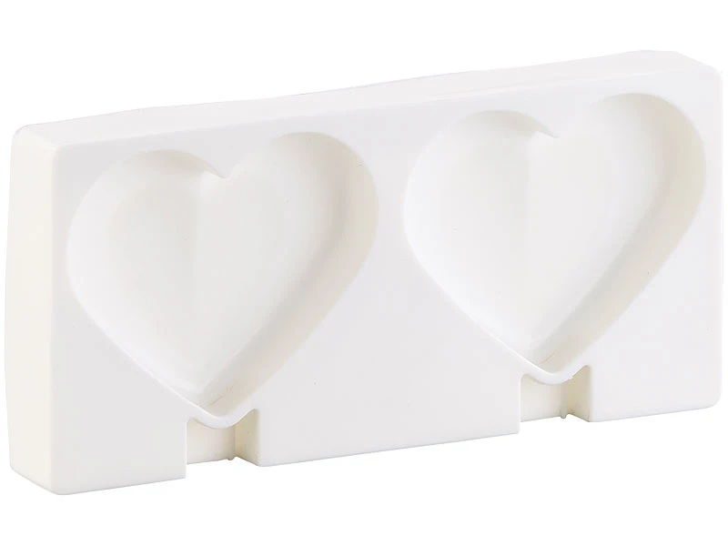 Rosenstein & Söhne Stieleisformen Silikon:Silikon-Form Für 2 Herz-Eis Am Stiel, Je 80 Ml, Mit 24 Holzstielen 10 Rosenstein & Söhne Stieleisformen Silikon:Silikon-Form Für 2 Herz-Eis Am Stiel, Je 80 Ml, Mit 24 Holzstielen – Bild 8